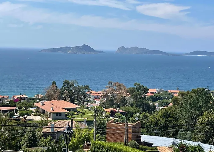 Casa Con Jardin, Piscina Privada Y Vistas A Las Islas Cies 度假居
